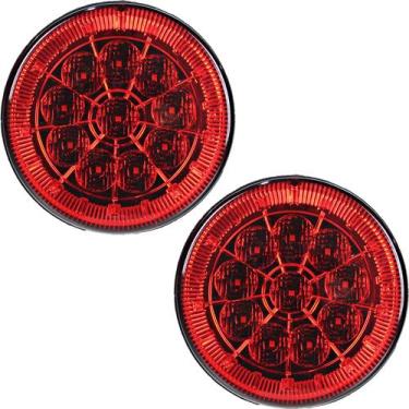 Imagem de 2 Lanterna Traseira 125mm Caminhão Carreta Mod. Randon 10 LED VM 24V -