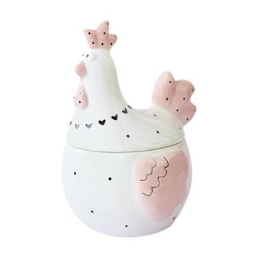 Imagem de DimyFew Jarra de armazenamento de armazenamento de cerâmica caixa de caixa de armazenamento de caixa de caixa decorativa para cofre para o restaurante de, L