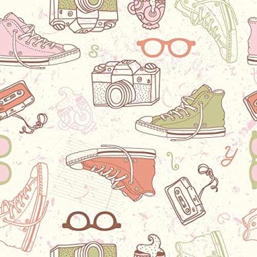 Imagem de Papel De Parede Adesivo Alternativo Tênis Fotos Lavável 12m