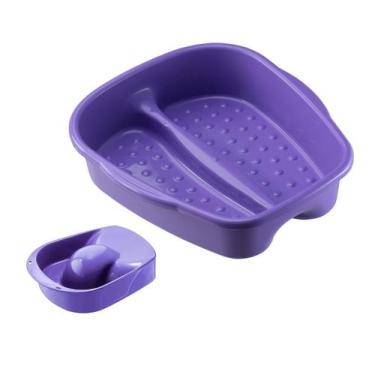 Imagem de Kit Tigela mão + Bacia Pés Pedicure Manicure Salão de Beleza Multiuso 