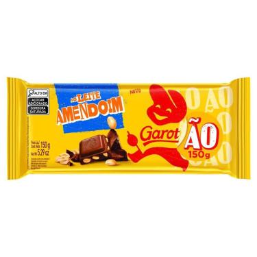 Imagem de Barra de Chocolate ao Leite Amendoim Garotão Garoto 150g
