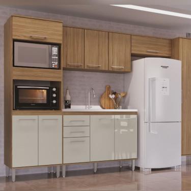 Imagem de Cozinha Completa 11 Portas 2 Gavetas 2 Nichos para Forno Gaia Decibal