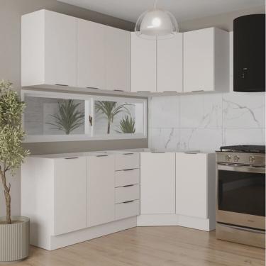 Imagem de Cozinha Modulada 6 Peças sem Tampo com Rodapé 3 Aéreos e 3 Balcões Ipanema Cabecasa