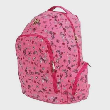 Imagem de Mochila de Costas Grande - Capricho Rosa Floral da Dermiwil Ref 11001