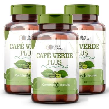 Imagem de Café Verde Plus -60 cáps kit com 3 potes