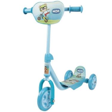 Imagem de Patinete Infantil 3 Rodas Ursinho Azul - Mor
