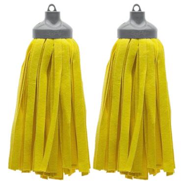 Imagem de Kit 2 Refil Mini Mop Superpro Esfregão Sintético Amarelo