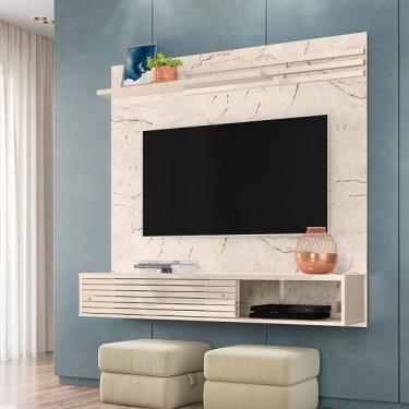Imagem de Estante Frizz Sublime para TV de até 55 polegadas - calacata / off white - Madetec