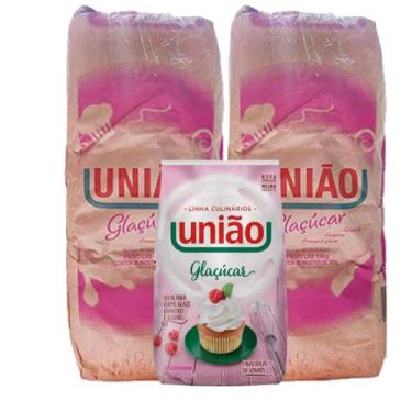 Imagem de Kit 20 Un. Açucar Refinado De Confeiteiro Glaçucar União 500g