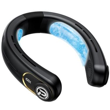 Imagem de COMLIFE Ar condicionado de pescoço, ventilador de pescoço portátil de 3 velocidades com refrigerador de gelo, ar condicionado pessoal operado por bateria recarregável de 5000 mAh, ventilador de