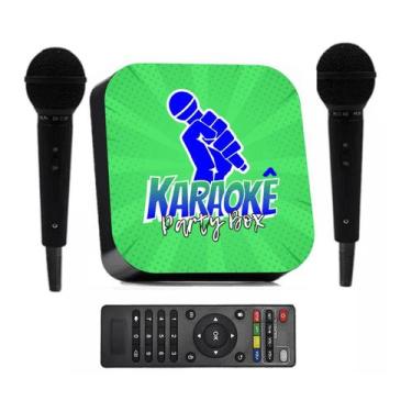 Imagem de Karaokê Party Box Verde 2 Microfones De 2000 Músicas Com Pontuação Pro