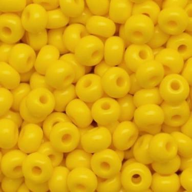 Imagem de Miçanga Miçangão 6/0=4,1mm Preciosa Jablonex 50g Cores Leitosas Guias Brajás Colares Pulseiras Umbanda e Candomblé (Amarelo)