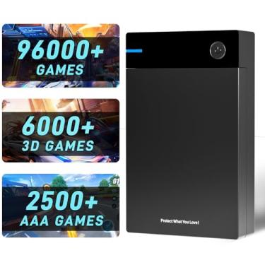 Imagem de Kinhank Disco rígido retrô para jogos de 12 TB com mais de 96.000 jogos clássicos, compatível com mais de 400 emuladores, 6000 + jogos 3D, disco rígido portátil compatível com Win 7/8/10/11