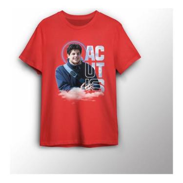 Imagem de Camiseta Unissex Anjo Carlo Acutis Católica - Lobo Sete, Vermelho, G