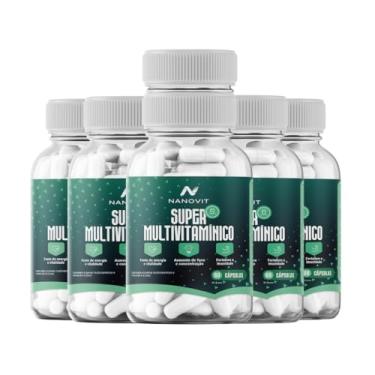 Imagem de Kit 6 Suplemento Super Multivitamínico A Z Homem 60 Caps - Nanovit