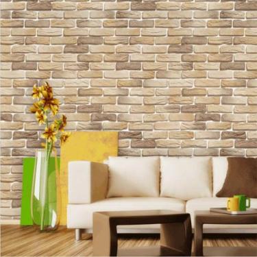 Imagem de Papel de Parede Tijolinho a Vista em Tons de Marrom 250 - Inove Papéis