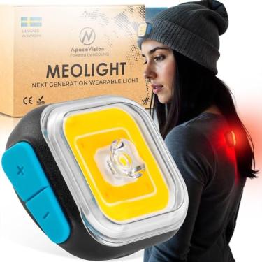 Imagem de MEOLIGHT (1 peça) Luzes de corrida de 500 lúmens para corredores, cães, caminhadas – lanterna usável, luz de segurança de LED para coleira de cachorro, luz traseira de bicicleta, caminhadas,