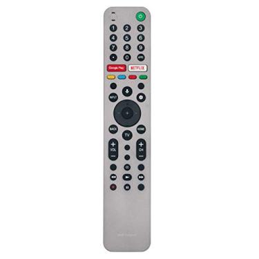 Imagem de RMF-TX611U RMFTX611U Substituição de controle remoto por voz para Sony Bravia TV XBR85Z8H XBRZ8H XBR75Z8H XBR75Z8H XBR-85Z8H XBR-Z8H XBR-75Z8H com botão de atalho do aplicativo Netflix