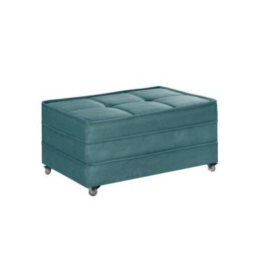 Imagem de Puff Cama Solteiro Dobravel Com Rodízios - LINDECOR, Água