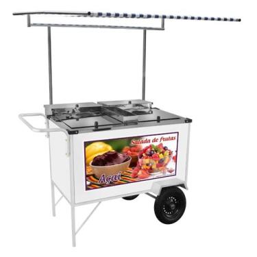 Imagem de Carrinho de Salada de Frutas Açaí Luxo com Toldo Cefaz