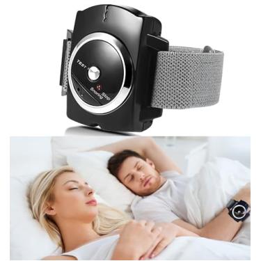 Imagem de YUERWOVER Dispositivo de pulseira antironco inteligente e eficaz para solução de ronco pulseira de redução de infravermelho relógio de rolagem de ronco confortável para homens e mulheres com bateria