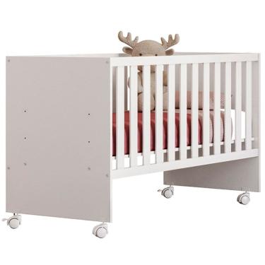 Imagem de Berço Infantil Reto com Rodizíos MDP Docinho