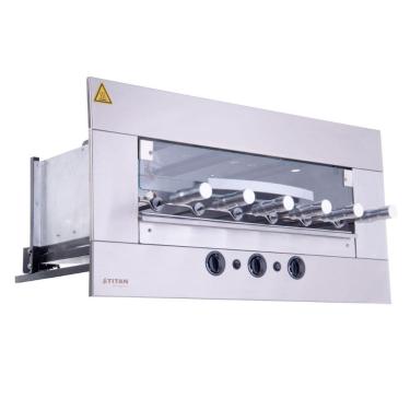 Imagem de Churrasqueira Gourmet a Gás Natural 6 Espetos Rotativos 127v Age Titan