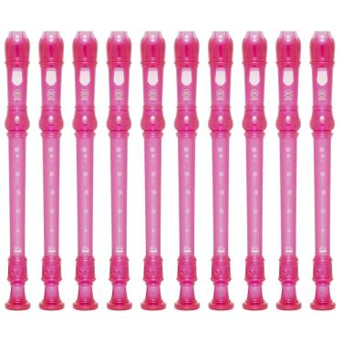 Imagem de Kit 20 Flautas Doce Soprano Germânica YRS-20G Rosa Yamaha