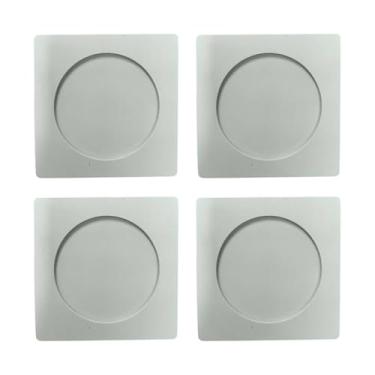 Imagem de WeiLaiKeQi 4 peças de almofadas antivibração para suporte de pés de máquina de lavar, tapete de borracha para apoio de pés de mesa, cama de máquina de lavar, Cinza