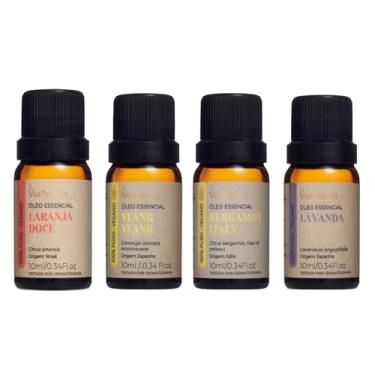 Imagem de Kit Óleo Essencial Aromático – Lavanda, Bergamota, Ylang Ylang e Laranja Doce