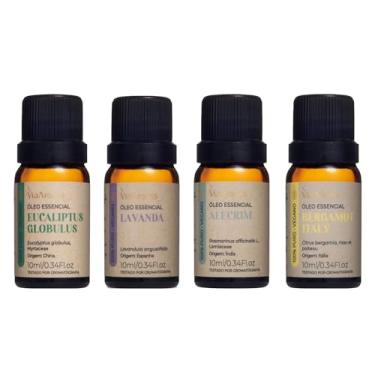 Imagem de Kit 4 Óleos Essenciais 10ml – Allecrim, Bergamota Italy, Eucalipto Globulus e Lavanda 100% Puros