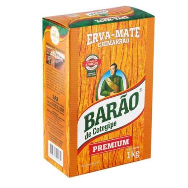 Imagem de Erva Mate Chimarrão BARÃO PREMIUM VÁCUO Sem Açúcar 1Kg - Barão de Cote