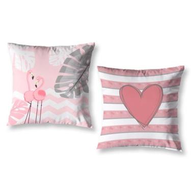 Imagem de Kit 2 Almofadas Cheias Sofá Sala 40cm x 40cm Digital Decoração Colorid