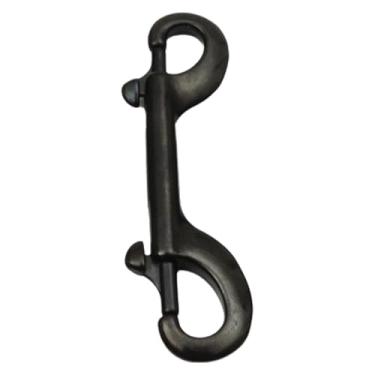 Imagem de Deevoka Fivela de fecho de gancho de pressão com parafuso de ponta dupla, fecho de fivela de aço inoxidável resistente para balde de água, coleira de cachorro, 100 Mm Preto