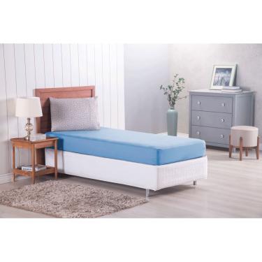 Imagem de Jogo de Lençol 2 Peças Cama Solteiro Modern Simples Percal 300 Fios com Elástico