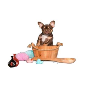 Imagem de Papel De Parede Animal Cão Petshop Banho Tosa 3,5M Anm389 - Você Decor