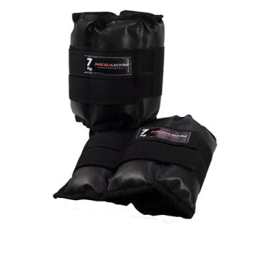 Imagem de Par Caneleira Profissional 7kg Peso De Academia Tornozeleira Para Treinos De Musculação