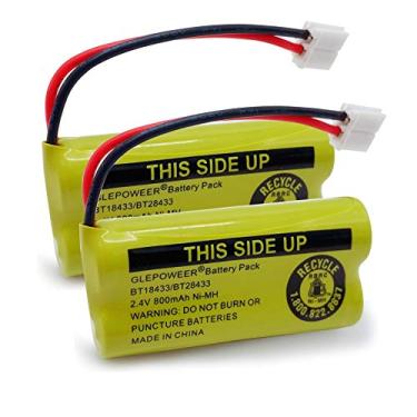 Imagem de GLEPOWEER Bateria De Substituição Bt18433 Bt-18433 Bt184342 Bt-184342 Bt1011 Bt-1011 Compatível Com At&T E Vtech Bt-8300 Batt-6010 89-1326-00-00 89-1330-01-00 Telefone Sem Fio Cph-515D (Pacote 2)