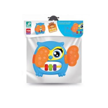 Imagem de Coruja Interativa Infantil, Brinquedo Educativo com Asas Móveis, 13 x 19 cm, para Bebês +6 Meses