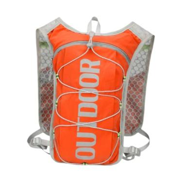 Imagem de simhoa Mochila de hidratação, colete de hidratação, bolsa esportiva ajustável, bolsa de água para corrida, escalada, ciclismo, bicicleta, acampamento, Laranja