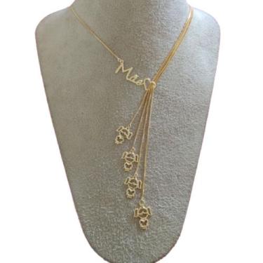 Imagem de Colar Gravatinha 4 Filhas Banhado a Ouro 18k - Crislu Semi Joias e Per
