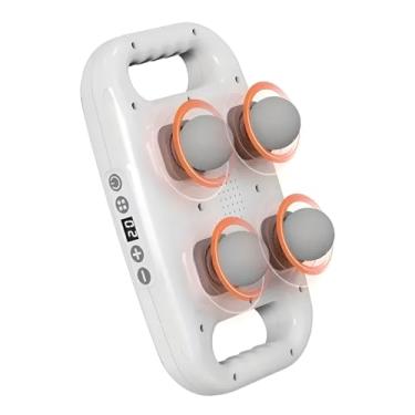 Imagem de Massageador Corporal Elétrico Portátil, 4 Cabeças de Massagem, Alimentação USB, Design Ergonômico, Branco