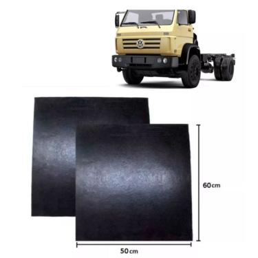 Imagem de Par (2) Apara Barro Carreta Caminhão Lameiro Liso 50x60 Cm