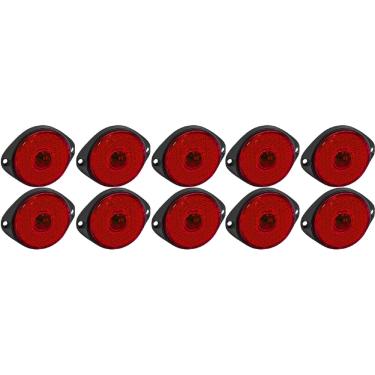 Imagem de 10 Lanterna Frontal 65mm Led Bivolt Conector Carreta Caminhão