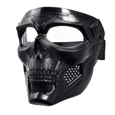 Imagem de OQUQO Máscara de Airsoft, Máscara de Motociclista, Máscara Tática, Máscara de Motocross, Máscara Facial de Caveira Escudo Facial Completo para Homens E Mulheres, Máscara de Paintball,