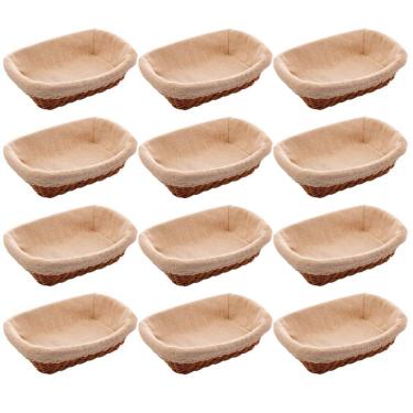 Imagem de Kit 12 Cestos Porta Pão Bolo Salgados Lyor Hotel Restaurante Pousada Café da Manhã