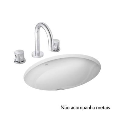 Imagem de Cuba Embutir Oval 390x305mm Branco Gelo - DECA Altura 145mm