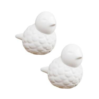 Imagem de WeiLaiKeQi 2x Tampas de Cerâmica para Parafusos de Vaso Sanitário, Substituição Prática, Elegante e Fácil de Instalar, Decoração em Formato de Pássaro Bonito,