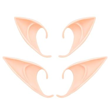 Imagem de Elf Ear Pixie Dress Up - Latex Costume Soft Pointed Goblin Elven Vampire Fairy Ears,Christmas Halloween Cosplay Party Props (Elf ears)