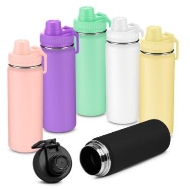 Imagem de Garrafa Térmica com Alça e Bico 780ml em Aço Inox Rosa - Desembrulha